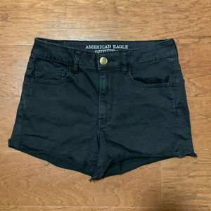 American Eagle High Rise Black Jean Shorts